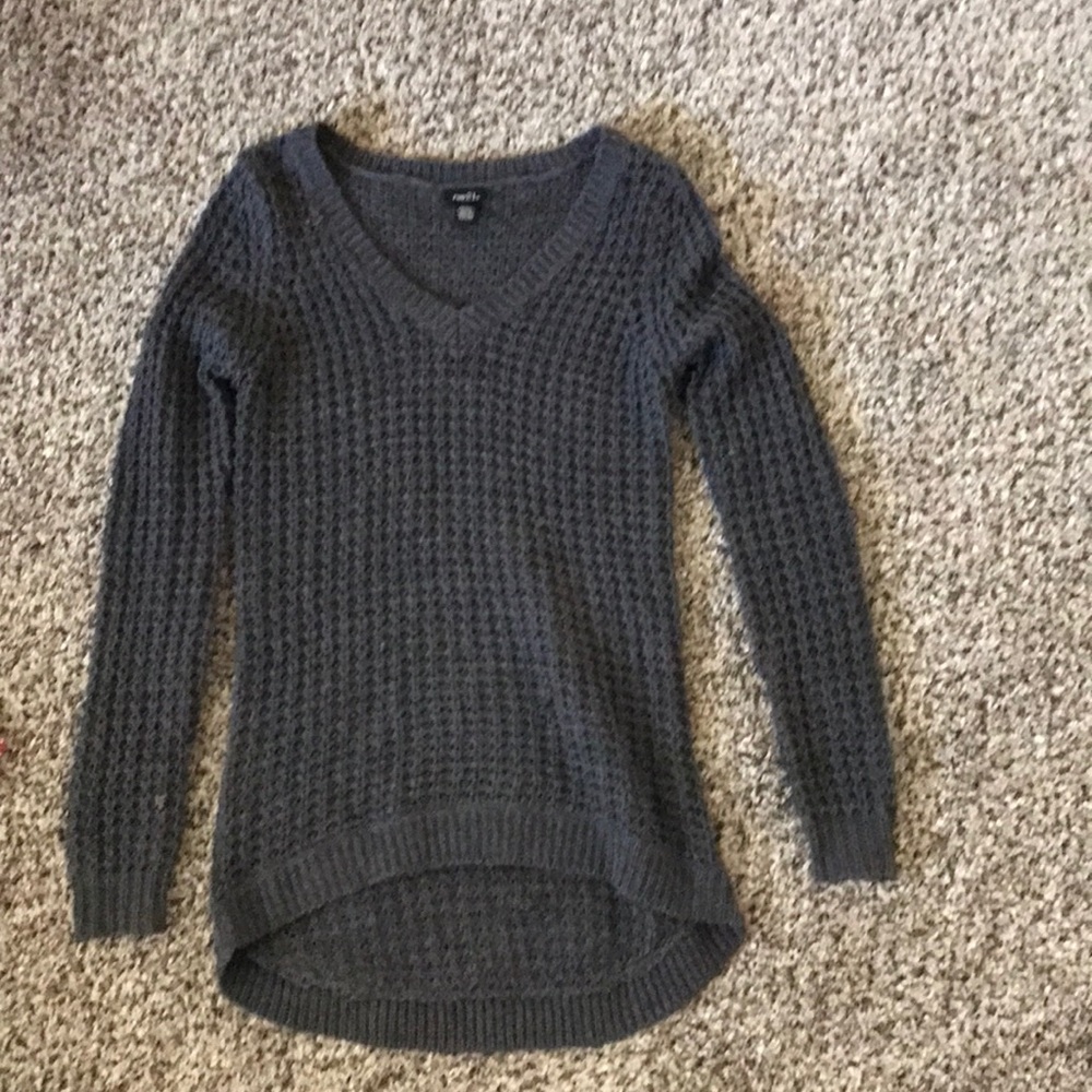 Grey knit sweater